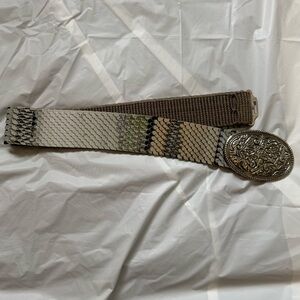 Vintage silver scalloped Belt